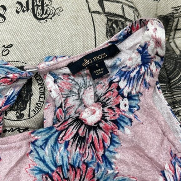 Ella Moss Pink Flutter Sleeve Blouse with Ruffled Bib Collar - Picture 3 of 11